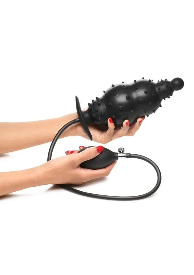 Master Series Ass Puffer Nubbed Inflatable Silicone Anal Plug Master Series Male Sex Toys