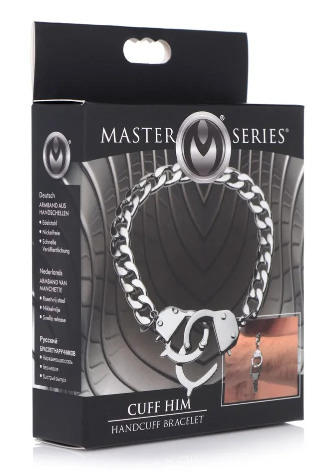 Master Series Male Sex Toys Master Series Cuff Him Handcuff Bracelet