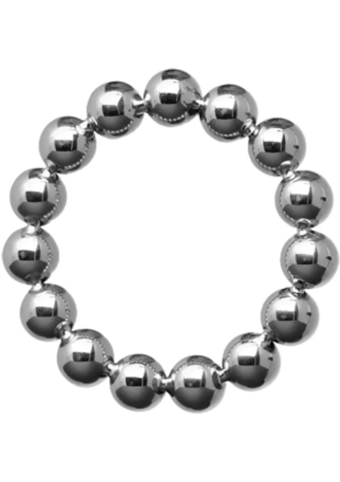 Master Series Meridian Stainless Steel Beaded Cock Ring Master Series Male Sex Toys