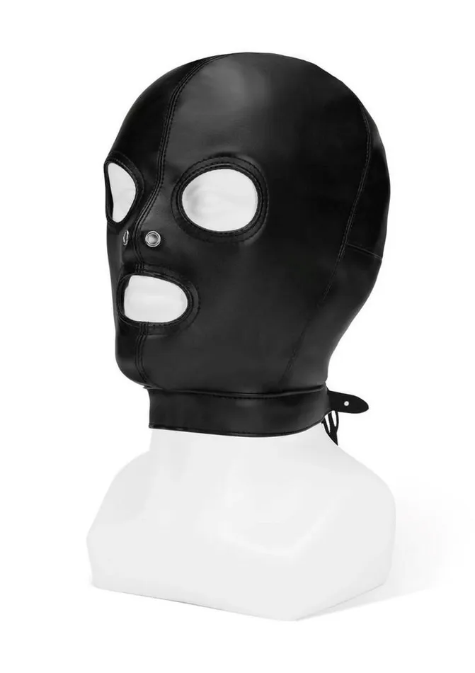 ME YOU US Hood with Eyes Nose Mouth Pu Leather Bondage Hood Me You Us Restraints