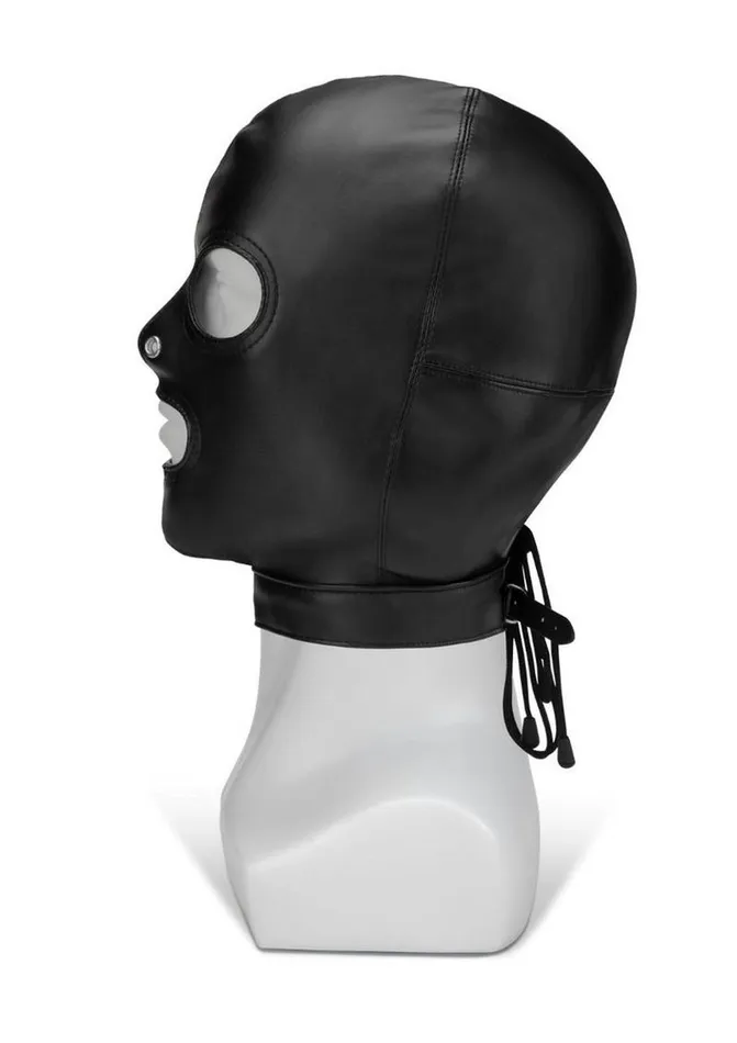 ME YOU US Hood with Eyes Nose Mouth Pu Leather Bondage Hood Me You Us Restraints