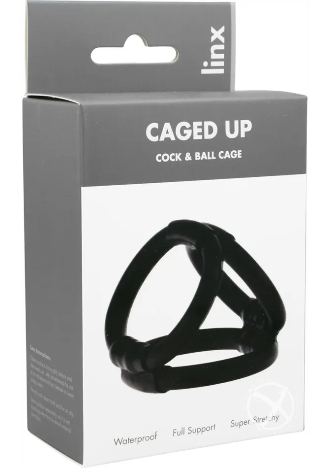 Me You Us Linx Caged Up Cock Cage 3 Ring Cock Ring Male Sex Toys