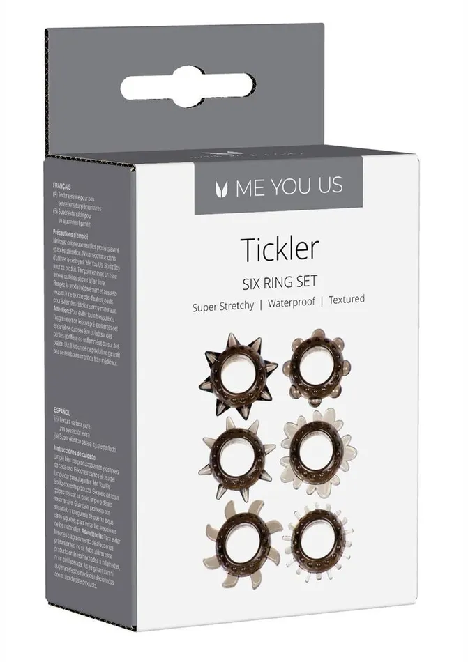 Me You Us Male Sex Toys ME YOU US Tickler Ring Set Assorted Textured Cock Rings Me You Us Male Sex Toys ME YOU US Tickler Ring Set Assorted Textured Cock Rings