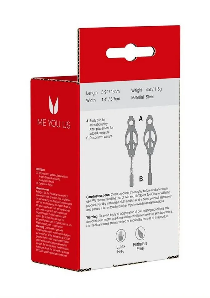 Me You Us Vibrators ME YOU US Clover Nipple Clamp