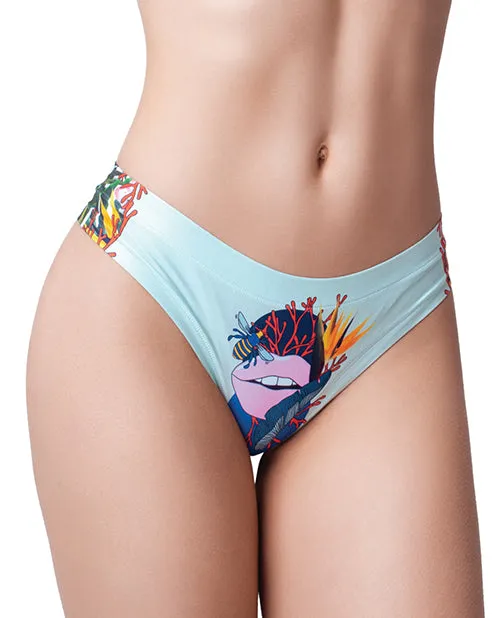 Mememe Botanic Panic Lips Printed Thong XL Mememe Usa LLC Male Sex Toys