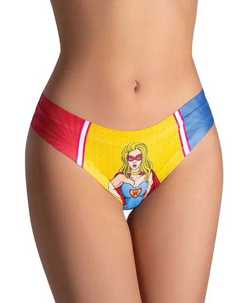 Mememe Comics Wonder Girl Printed Thong XL Mememe Usa LLC Male Sex Toys