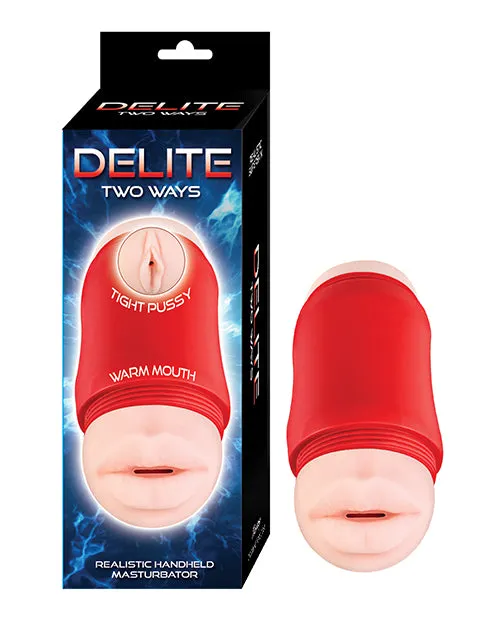 Nasstoys Male Sex Toys Delite Two Ways Mouth Vagina Masturbator White