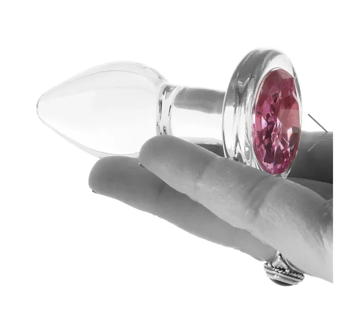 Nice and nasty Bz Anal Adam Eve Pink Gem Glass Plug Set Evolved Novelties