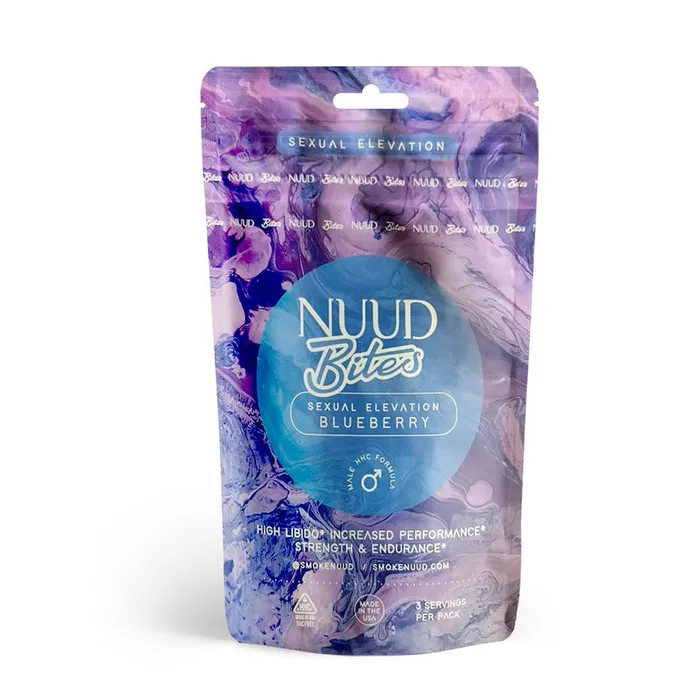 NUUD BITES Male Aphrodisiac Gummies Blueberry NUUD Male Sex Toys