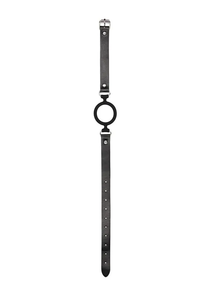 Ouch Male Sex Toys Ouch Silicone Ring Gag with Adjustable Bonded Leather Straps