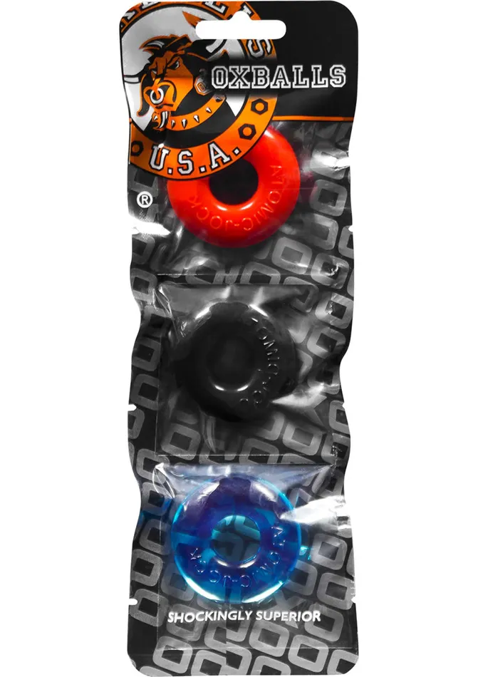 Oxballs Oxballs Ringer Donut Cock Ring 3 Pack Multiple Male Sex Toys