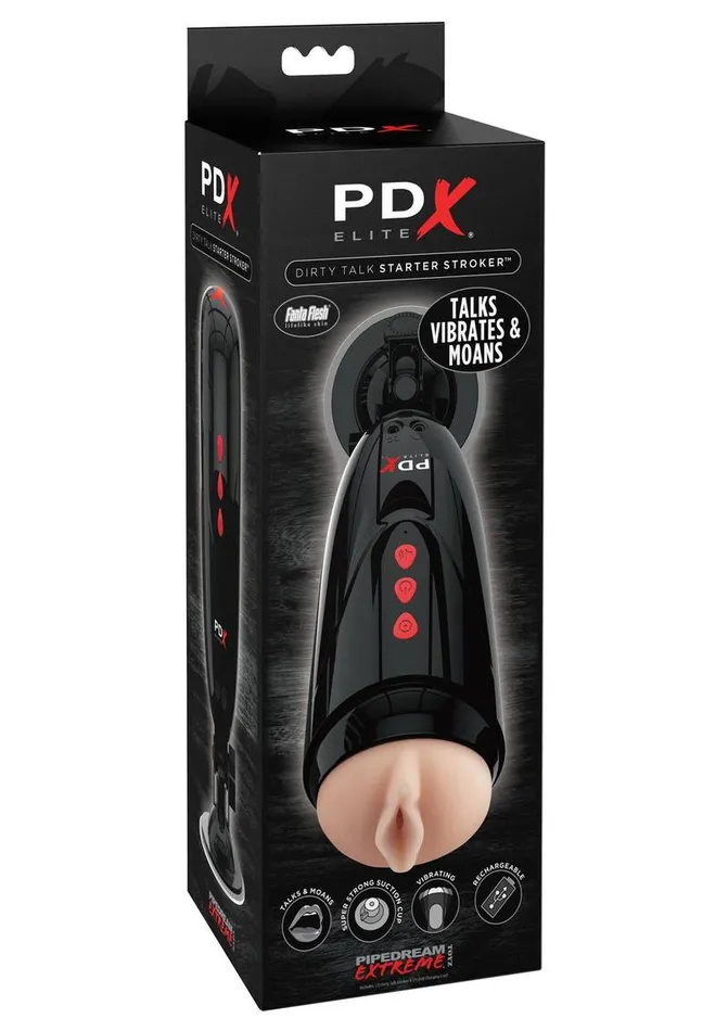 PDX Elite Male Sex Toys Pipedream Extreme Elite Rechargeable Dirty Talk Starter Masturbator Pussy PDX Elite Male Sex Toys Pipedream Extreme Elite Rechargeable Dirty Talk Starter Masturbator Pussy