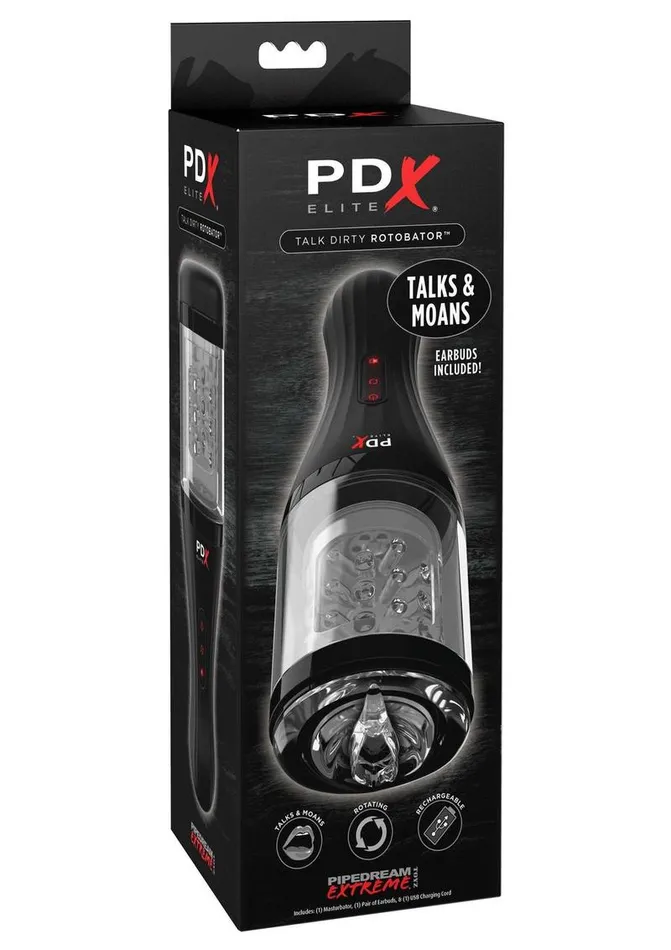 PDX Elite Male Sex Toys Pipedream Extreme Elite Rechargeable Talk Dirty Rotobator Masturbator Pussy PDX Elite Male Sex Toys Pipedream Extreme Elite Rechargeable Talk Dirty Rotobator Masturbator Pussy