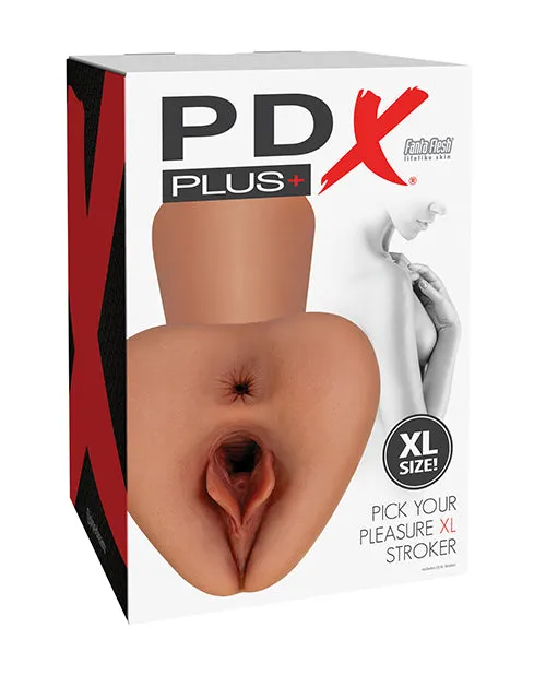PDX Plus Pick Your Pleasure Pussy Stroker XL Brown Pdx Brands Male Sex Toys PDX Plus Pick Your Pleasure Pussy Stroker XL Brown Pdx Brands Male Sex Toys