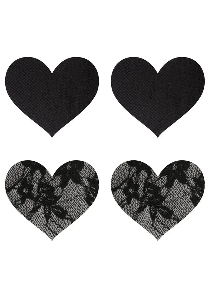 PEEKABOO Vibrators Satin and Lace Hearts Pasties PEEKABOO Vibrators Satin and Lace Hearts Pasties