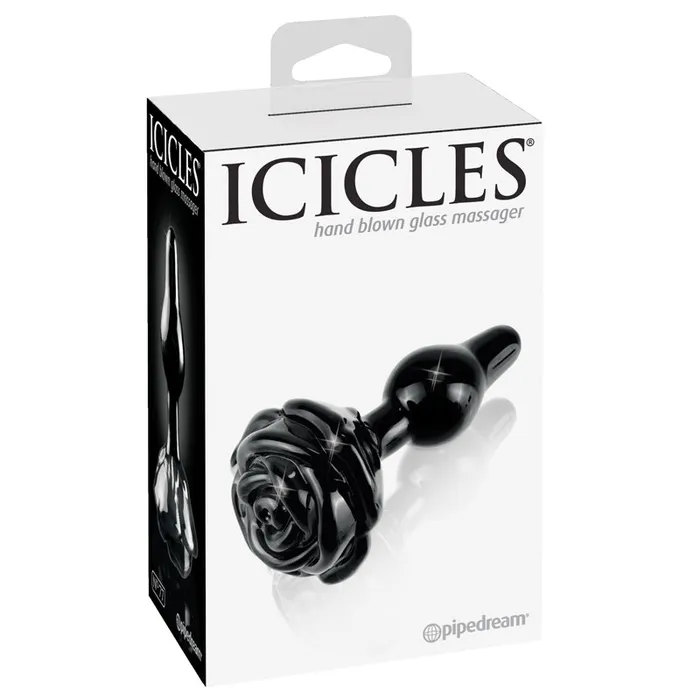 Pipedream Anal Icicles No 77 Hand Blown Glass Rose Butt Plug