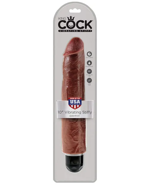 Pipedream Products Dildos King Cock 10 Vibrating Stiffy Brown
