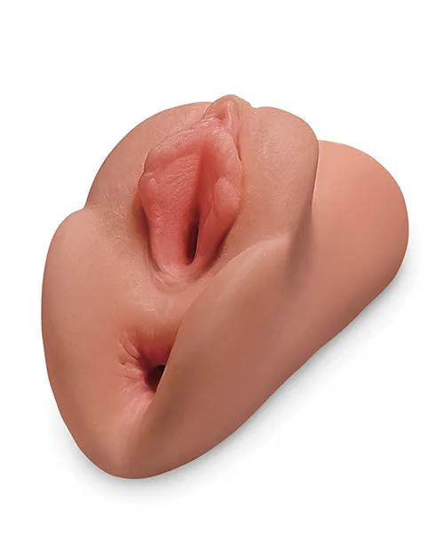 Pipedream Products Male Sex Toys PDX Plus Perfect Pussy Double Stroker Tan