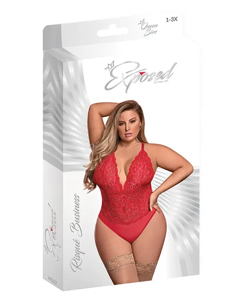 Plus Size Risque Business Red Teddy Comme Ci Comme Ca Plus Size