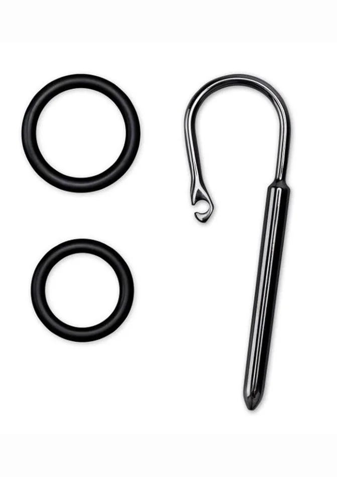 Prowler RED Male Sex Toys Prowler Red Stainless Steel Urethral Plug and Ring