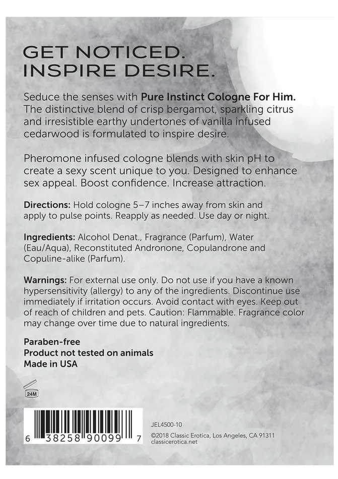 Pure Instinct Anal Pure Instinct Pheromone Cologne For Him