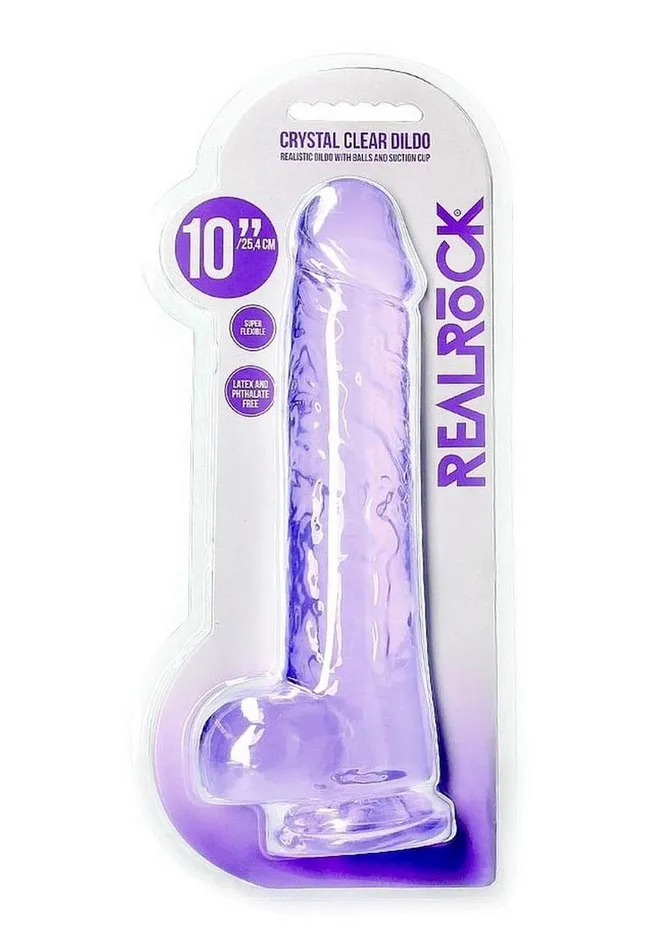 Real Rock Realrock Crystal Clear Realistic Dildo with Balls Female Sex Toys Real Rock Realrock Crystal Clear Realistic Dildo with Balls Female Sex Toys
