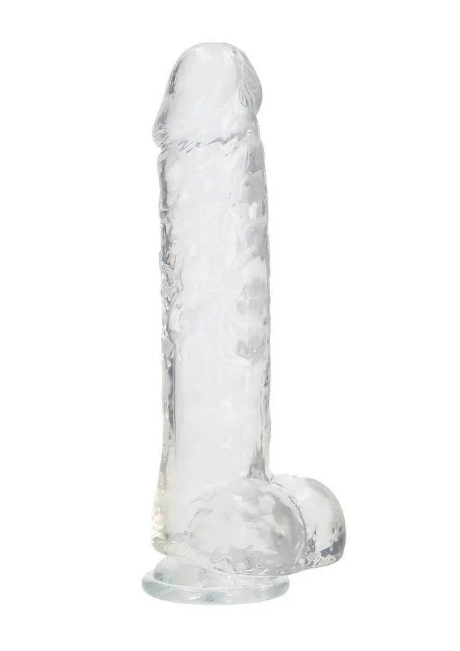 Real Rock Realrock Crystal Clear Realistic Dildo with Balls Female Sex Toys