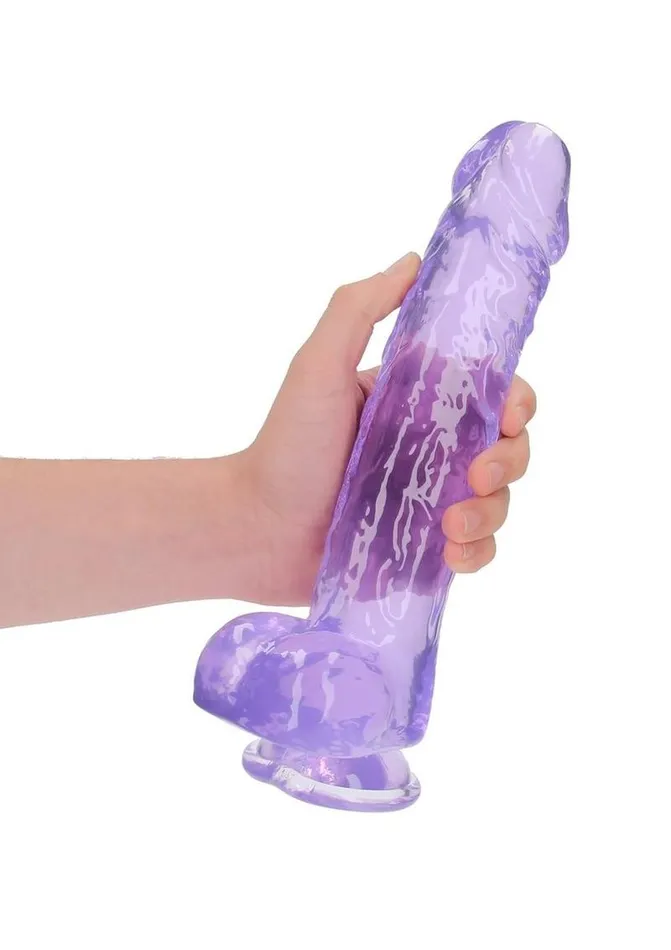 Real Rock Realrock Crystal Clear Realistic Dildo with Balls Female Sex Toys