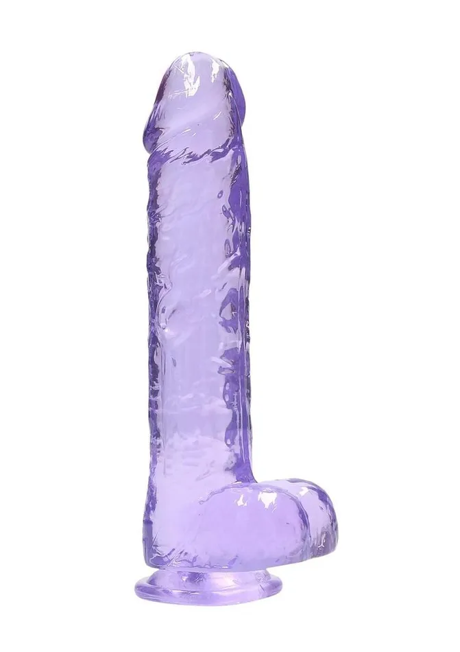 Real Rock Realrock Crystal Clear Realistic Dildo with Balls Female Sex Toys