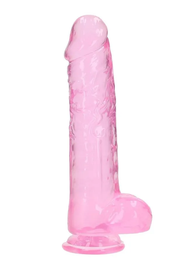 Real Rock Realrock Crystal Clear Realistic Dildo with Balls Female Sex Toys