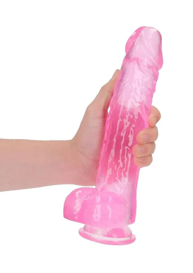 Real Rock Realrock Crystal Clear Realistic Dildo with Balls Female Sex Toys