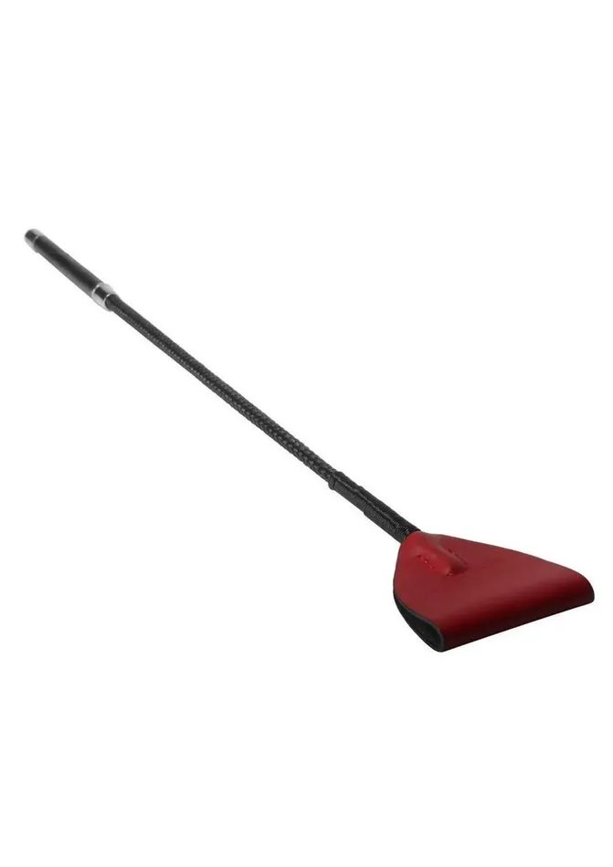 Restraints Master Series Master Series Red Mare Leather Riding Crop