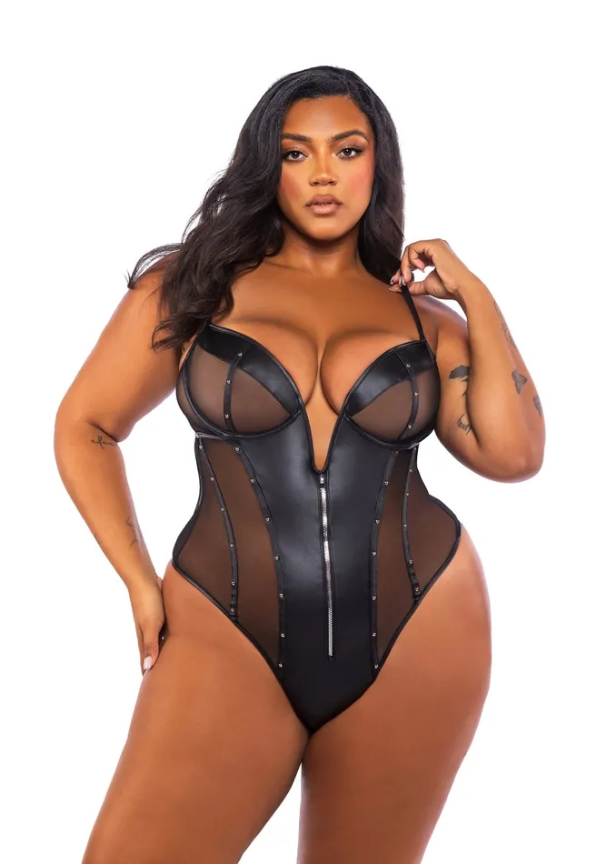 Roma Confidential Restraints Black Lust Leather Teddy