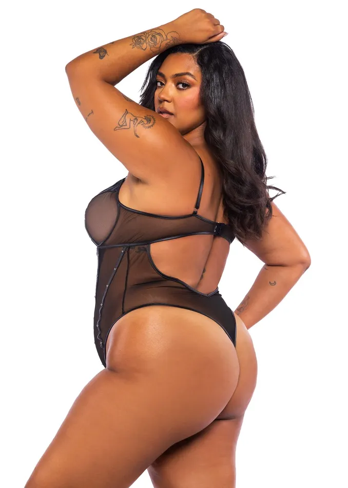 Roma Confidential Restraints Black Lust Leather Teddy