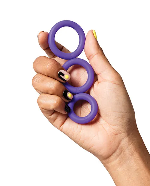 ROMP Remix Trio Penis Ring Set of 3 Purple Wow Tech Male Sex Toys