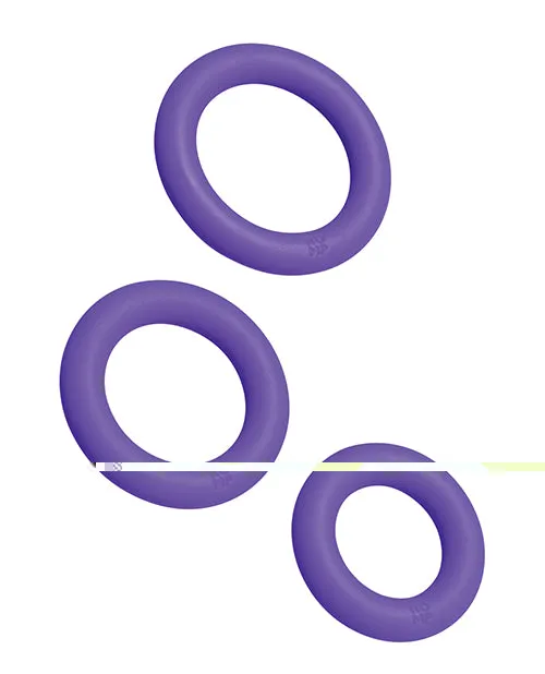ROMP Remix Trio Penis Ring Set of 3 Purple Wow Tech Male Sex Toys