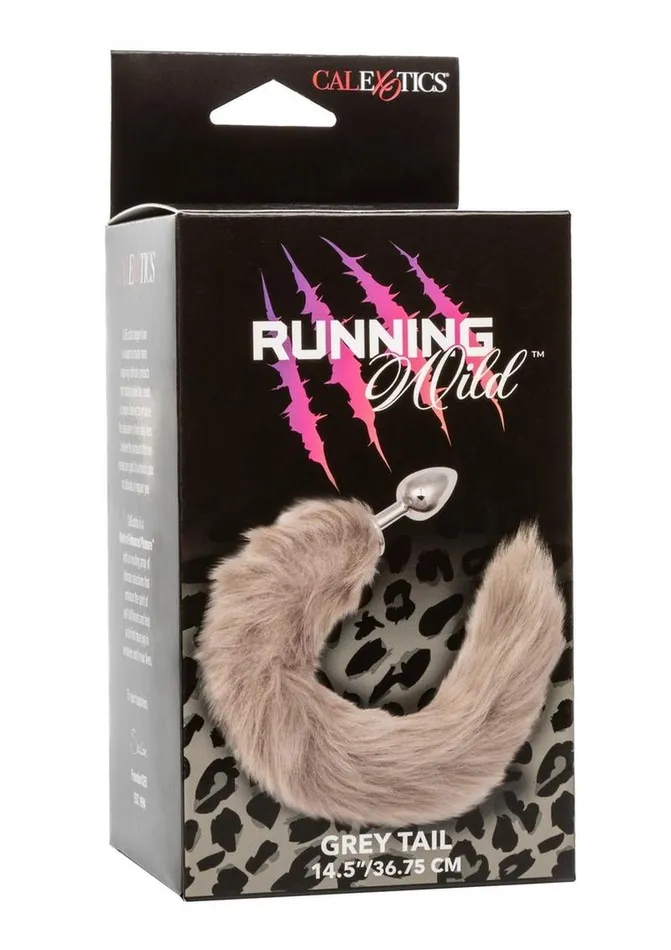 Running Wild Male Sex Toys Running Wild Grey Tail Faux Fur Tail and Metallic Anal Plug Running Wild Male Sex Toys Running Wild Grey Tail Faux Fur Tail and Metallic Anal Plug