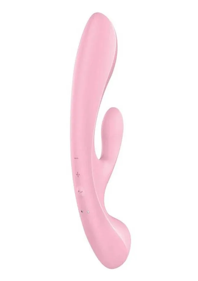 Satisfyer Vibrators Satisfyer Triple Oh Rechargeable Silicone Dual Stimulating Vibrator
