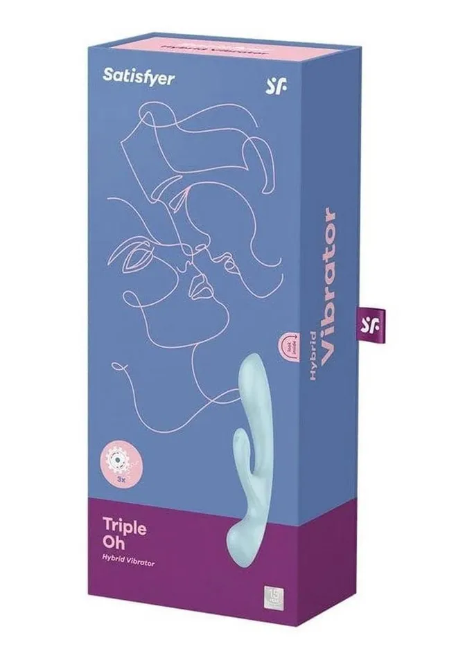 Satisfyer Vibrators Satisfyer Triple Oh Rechargeable Silicone Dual Stimulating Vibrator