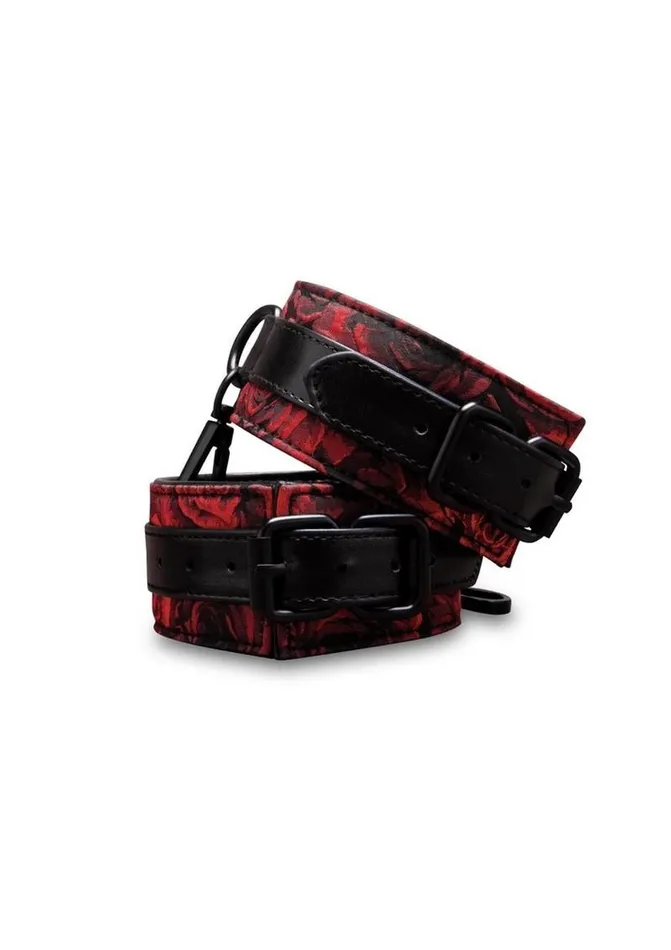 Secret Kisses Secret Kisses Rosegasm Buckle Cuffs with Satin Blindfold Couples Secret Kisses Secret Kisses Rosegasm Buckle Cuffs with Satin Blindfold Couples