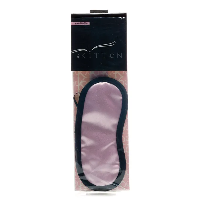 Sex Kitten Anal Sex Kitten Pink Satin w Black Trim Eye Mask