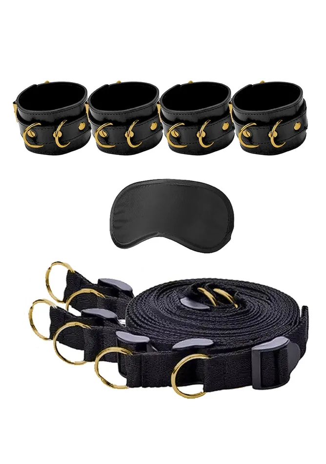 Shots America Anal Bed Bindings Restraint System Limited Edition Gold