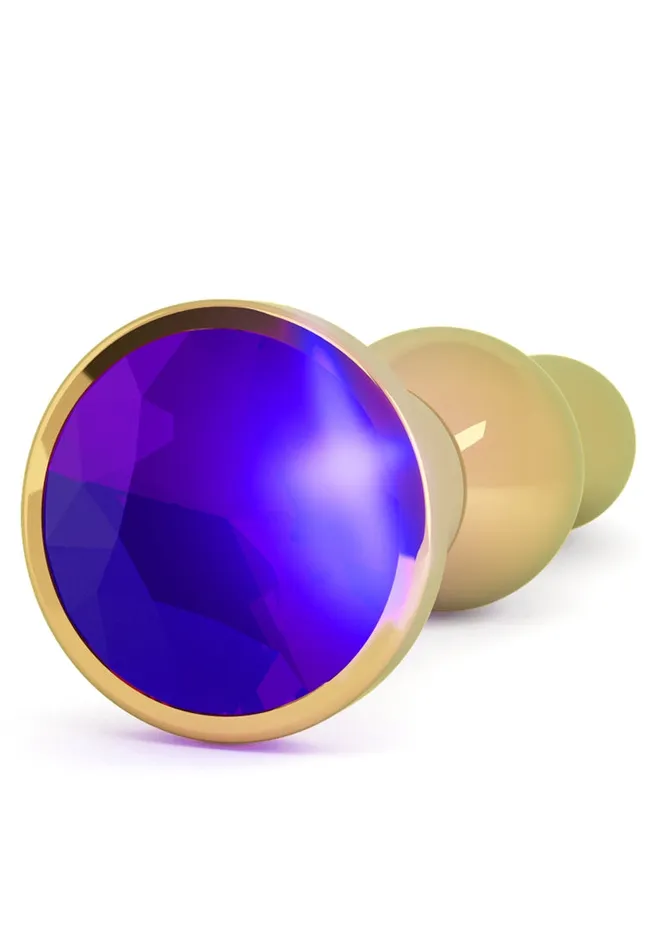 Shots America Anal R4 Gold Plug 48 Inch Purple Sapphire