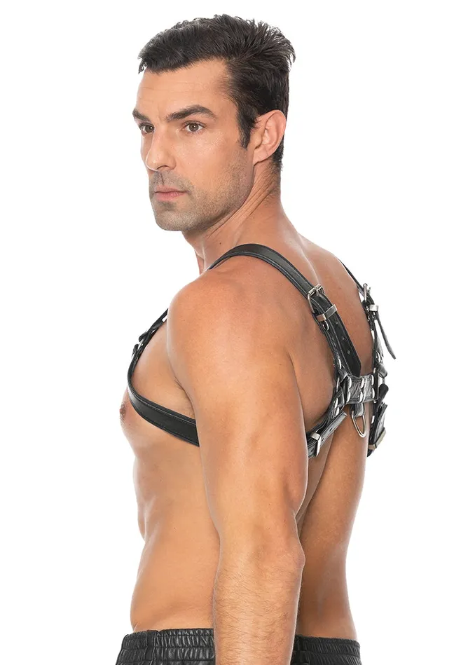 Shots America Chest Bulldog Harness Sm Black Anal
