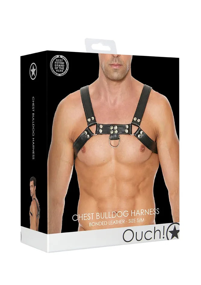 Shots America Chest Bulldog Harness Sm Black Anal