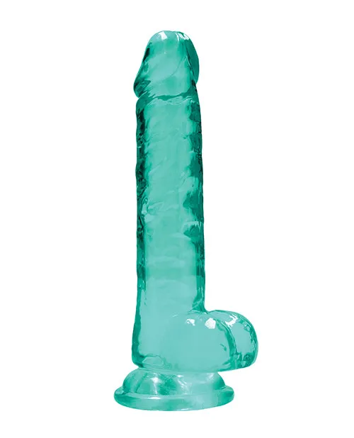 Shots America LLC Female Sex Toys Realrock Crystal Clear 7 Dildo with Balls Turquoise Shots America LLC Female Sex Toys Realrock Crystal Clear 7 Dildo with Balls Turquoise
