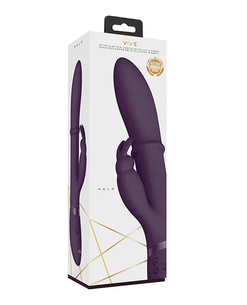 Shots America LLC Vive Halo Up Down Ring GSpot Rabbit Vibrator Purple Vibrators Shots America LLC Vive Halo Up Down Ring GSpot Rabbit Vibrator Purple Vibrators
