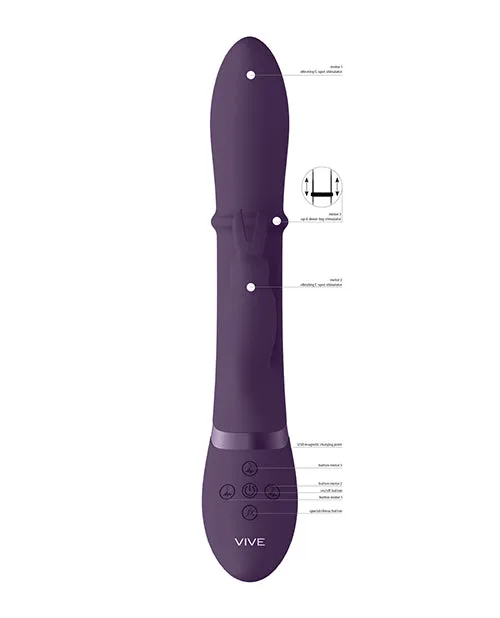 Shots America LLC Vive Halo Up Down Ring GSpot Rabbit Vibrator Purple Vibrators