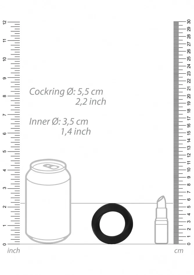 Shots America Male Sex Toys No 85 Cock Ring Large Black