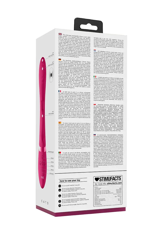 Shots America Vibrators Cato Pulse Gspot Rabbit Pink